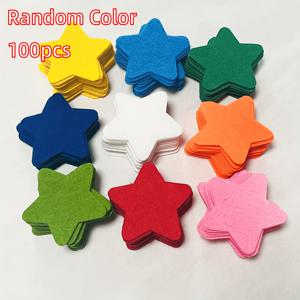 랜덤 색상 레이저 컷 펠트 별 아플리케 100개, 1mm 펠트 장식, 의류 패치, 가방 장식, 저널 스티커, 패브릭 공예 등에 적합; 접착식 또는 바느질용, 다양한 패브릭 표면에 적합