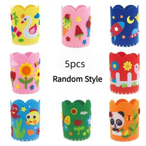 창의적인 뜨개질 5pcs 세트, 정교한 데스크탑 장식품, 완벽한 뜨개질 키트, 뜨개질, 랜덤 스타일, 데스크탑 정리 및 보관에 적합, 사무실 및 학습 장면에 적합. 초보자용 수공예에 적합