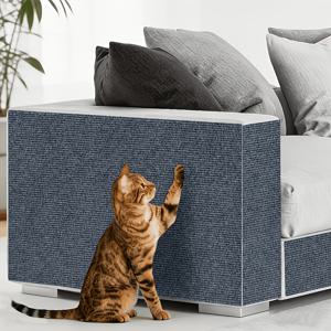 두 롤 두꺼운 자가 점착 고양이 스크래칭 패드, 59.99 X 30.0Cm 스크래치 방지 매트, 다양한 색상 제공, 고양이의 일상적인 스크래칭 욕구를 충족, 필앤스틱 설치, 간편하고 안전함. 자유로운 절단 지원, 거실에 적합
