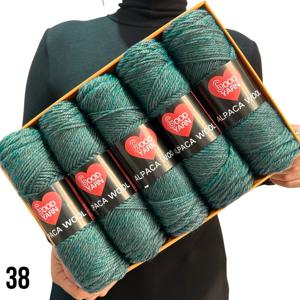 5개입 X 100G 부드럽고 따뜻한 알파카 혼방 울 얀 - 4-5mm 뜨개질 바늘용 중간 두께, 스웨터, 재킷, 조끼, 숄, 스카프, 모자에 적합 - 100G당 1개, 알파카 95%, 폴리에스터 5%