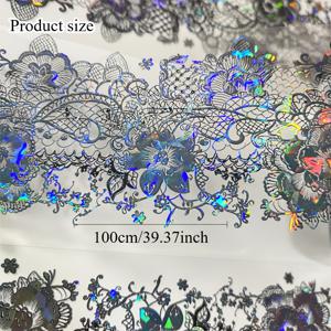 우아한 블랙 & 화이트 플로럴 와시 테이프 (무지개 빛깔 액센트) - 6cm x 12m 롤, 재사용 가능한 자체 접착 장식 스티커, 저널, 플래너 및 공예용
