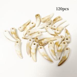인조 아크릴 펜던트 120개 - DIY 스타일 목걸이, 팔찌, 열쇠고리 제작용 - 사각형 구슬 주얼리, 디자인, 체인 장식, 펜던트