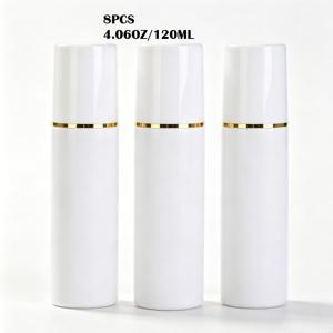 8개입 100ml/120ml(3.38oz/4.06oz) 화이트 대용량 플라스틱 스프레이 병, 에센셜 오일용, 미세 미스트 스프레이기, 재사용 가능, 리필 가능, 휴대용 여행용 용기, 향수 청소병