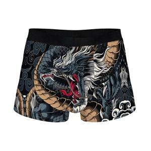 2D 프린팅 디자인 애니메이션 드래곤 일본 남성용 노블 속옷, 패션 복서 팬티, 기계 세탁 가능, 남편을 위한 훌륭한 선물