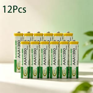 고용량 AAA 1350mAh Ni-MH 충전식 전지, 1.2V AA 예비 배터리, 알람 시계, 야외 정원 조명, 어린이 장난감, 오디오 장치 및 일반 가정용 휴대용 기기를 위한 안정적인 전원