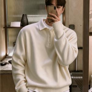 남성용 신상 가을/겨울 패션 스웨터, POLO 칼라 디자인, 캐주얼하고 다용도로 활용 가능한 니트 상의, 크리스마스, 할로윈, 추수감사절 및 친구 모임, 외출, 비즈니스, 여행과 같은 다른 행사에 적합합니다