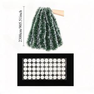23m 초대형 크리스마스 트리 DIY 키트, 고정용 도트 접착제 포함, 창문, 벽걸이, 상점, 가정 및 휴일 수제 장면 장식용