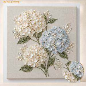DIY 진주 아트 페인팅 키트, DIY 진주 아트 페인팅 수제 공예 재료 세트, 수국 꽃무늬 장식 그림, 현대적인 벽걸이 예술, 성인용 스트레스 해소 수제 예술 작품 풀 세트 도구 포함, 빛나는 보석, 할로윈 & 크리스마스 선물