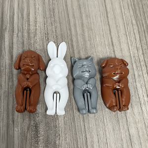 귀여운 동물 모양 간식봉투용 밀봉 클립, 가정용 주방 간식봉투용 방습 및 신선도 유지 클립 실러, 친구를 위한 실용적이고 창의적인 집들이 선물, 다기능 방습 및 신선도 유지 간식 밀봉 장치
