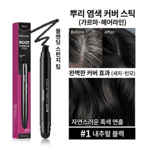 듀얼 염색펜 블랙 브라운 일회용 새치커버 리터치 내추럴 헤어스틱