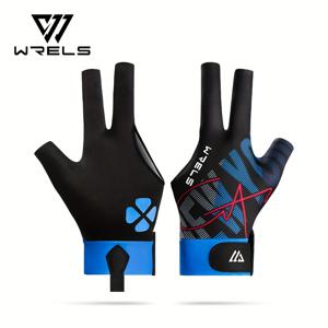 1개, WRELS 남녀공용 스누커 장갑, 왼손 세 손가락 당구 장갑, 미끄럼 방지, 통기성 및 가벼운 당구 스누커 장갑