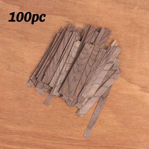 100개/300개 블랙 월넛 나무 스트립, 13 X 1.3Cm, 0.45Mm 두께의 원목 비닐 조각 (레이저 조각, 공예, 인형의 바닥재, 미니어처 모델, 인레이 및 목공용)