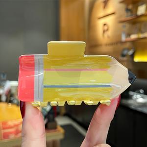 여성용 귀여운 연필 머리핀 1개, 재미있는 만화 디자인, 데일리 액세서리, 스승의 날 감사 선물용으로 적합