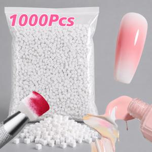 1000개 사각 그라데이션 네일 브러쉬, 네일 아트 스펀지 세트, 블러쉬 젤 네일 폴리쉬, 디자인 네일 스펀지, 핀셋, 뷰티 네일 도구