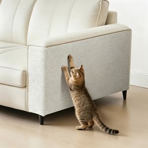 60cm 폭의 롤형 두꺼운 접착식 고양이 스크래쳐 보드, 자가 접착식 스크래치 패드, 절단 및 탈부착이 가능한 벽 및 소파 보호대, 가구 보호용 내구성 있는 접착식 카펫, 실내용 고양이 스크래쳐 보드, 고양이 스크래칭 솔루션 | 모던 고양이 가구 | 애완묘에게 기쁨을 주고 과잉 에너지를 발산하도록 도와주는 내구성 있는 스크래치 패드