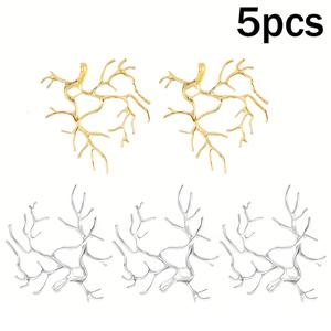 주얼리 제작용 조절식 나뭇가지 모양 블랭크 5개, 클로 스타일 펜던트 케이지, 색상 유지를 위한 18k 골드 도금 구리, 팔찌, 귀걸이, 목걸이용 DIY 액세서리