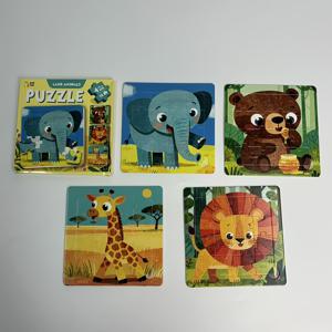 64피스 육지 동물 직소 퍼즐, 코끼리, 곰, 기린, 사자 캐릭터 그림으로 구성. 인지 능력 발달, 손과 눈의 협응력 향상, 관찰력 및 집중력 향상. 할로윈 및 크리스마스 선물