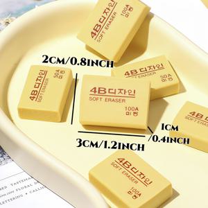 22개입 연필 지우개, 대용량 팩|블록 지우개|깨끗한 지우기, 저자극성, 번짐 없음, 종이 안전|드로잉, 스케치, 채색, 일상 필기|학용품, 사무용품|미술 용품|신학기 용품|문구류|부드러운 베이지색