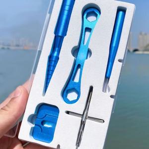 루어 낚시 릴 유지 보수 도구 라인 컵 베어링 제거 핀 수리 제거 렌치 세트 물방울 릴 개조 도구 세트, 루어 낚시 릴에 적합
