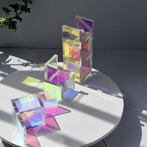 컬러 아크릴 시트, 1.18In X 1.18In, 컬러 아크릴 장식 페인팅 공예 재료, 빛과 그림자 예술, 레이저 아크릴 홈 및 3D 벽 예술, 반사 컬러 공예 재료