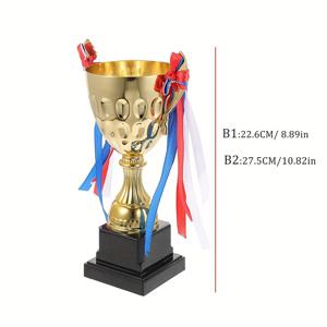 대형 골든 트로피 컵 - 축구/축구 챔피언용 헤비듀티 메탈 챔피언십 상장, 우승자, 챔피언, 스포츠 대회 상품, 기념품