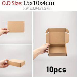 10개/20개 15X10X4Cm 흰색, 갈색, 천연색 미니 포장 상자, 빈 종이 상자, 배송 상자, 우편 상자, 골판지 상자, 선물 상자, 파티 선물 상자, 인조 손톱 및 인조 속눈썹 포장 상자