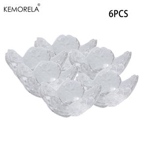 KEMORELA 6개 벚꽃 테마 유리 접시/조미료 접시, 창의적인 가정용 작은 접시, 식초 접시, 핫팟 조미료/소스 접시, 크리스마스 및 할로윈 모임에 적합
