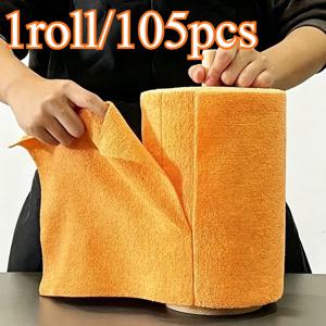 65개 초대형 롤업 행주, 찢어내는 극세사 타월, 주방 타월, 편리하고 사용하기 쉬움, 재사용 가능, 세탁 가능, 물 얼룩 없음, 뛰어난 흡수력의 천, 자동차, 가정, 차고 또는 상점에 적합, 크리스마스 선물