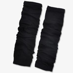 1켤레 단색 팔토시 여성용 가을 겨울용 긴 방한 보온 손가락 없는 장갑 슬리브