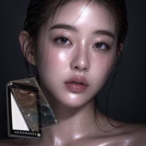히어로레인지 하이라이터 화이트 펄 쉬머 글로우 파우더 얼굴 입체 광채 메이크업 코끝 눈앞머리 애교살 아이섀도우 겸용
