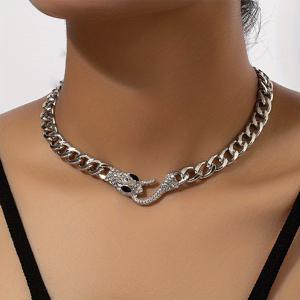 펑크 메두사 힙합 스타일 목걸이 칼라 쇄골 체인 여성 남성용