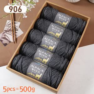 245개 뜨개질 바늘 알파카 청키 울 얀 멀티컬러 가을 겨울 남녀 패션 제작 선물 수제 뜨개질 재료 패키지 뜨개질 따뜻한 스웨터 가디건 코트 스카프 모자 장갑 울 바지 무릎 보호대 얀 볼 5개/팩