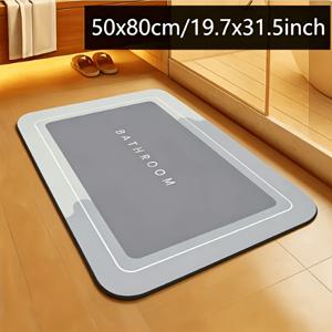 심플 규조토 욕실 문 미끄럼 방지 바닥 매트, 가정용 주방 패드, 욕실 흡수성 속건성 발 매트, 현관 매트