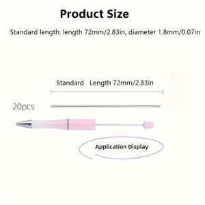 20개 펜 연장봉, DIY 초점 펜 연장봉, 비즈 바늘