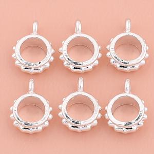 50개 실버 스페이서 비즈 아연 합금 액세서리 펜던트 DIY 목걸이 팔찌 귀걸이 수제 공예 키트 휴일 선물 장식 비드 링크 패션 비딩 소품