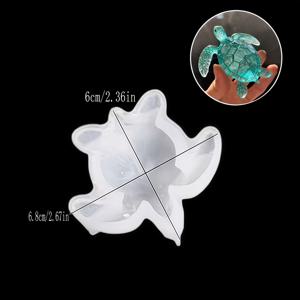 고품질 3D 거북이 실리콘 몰드 2가지 스타일, 재사용 가능한 동물 디자인, 석고, 레진, 양초 및 공예에 적합 - 수족관 장식, 콘크리트 장식품, 석고 예술 작품 제작 - 사랑스러운 거북이 모양