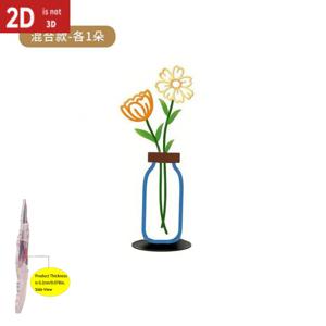 2D 평면 인쇄, 1개의 우아한 아크릴 아트 꽃병 플로럴 디자인 - 가정 실내 거실 배경 벽 장식 장식품, 현대적인 실내/실외 정원 장식, 완벽한 새해 가정 및 정원 장식 선물