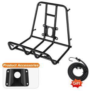 NEWBOLER 접이식 자전거 앞 Rack, 브롬톤에 적합, 10KG 무게 용량 앞 캐리어 바구니 메탈 가방 Rack 수하물 Rack 시내 통근 야외 라이딩 추가 장비