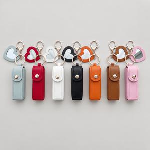 7개 하트 모양 미니 거울 파우치 세트 (거울 장식 포함) - 한국 스타일 다기능 립 가방, 카드 및 소품 정리함, 귀여운 휴대용 메이크업 가방 (립스틱, 이어폰 등과 호환 가능), 여행 및 일상 사용