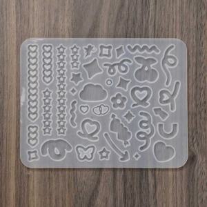 DIY 펜던트 실리콘 몰드 1개, 레진 주형 몰드, 공예 제작용, 화이트, 105x135x4mm, DIY 주얼리 제작 용품