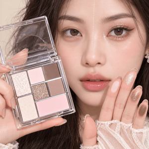 다색 아이섀도우데일리 아이섀도우 팔레트 화장품 블러셔 애교살 섀도우 하이라이팅에 올인원 섀도우 팔레트 아이 메이크업 아이 섀도우 (아이섀도 브러쉬 증정)