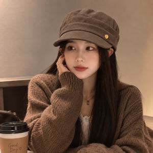 여성 가을 베레모 뉴스보이캡, 얼굴 작아 보이는 클래식 헌팅캡, 빈티지 감성 데일리 모자, 캐주얼 코디 사진 촬영 외출용 패션 모자