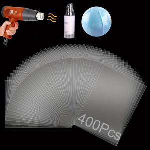 비누 슬리브 포장용 투명 PVC 열 밀봉 봉투 필름 400개 세트 - 홈메이드 DIY 프로젝트용 욕조 폭탄, 신발, 병, 텀블러