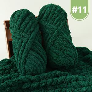 [2 스케인/500G] 매우 두꺼운 고양이 꼬리 털실 손가락 털실 Chenille 털실, 손뜨개 고양이 침대 쿠션 담요 모자 스카프 등에 적합, 20mm