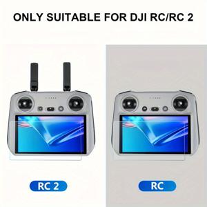 4 Pro 컨트롤러 스크린 보호 필름 (3개입/2개입), 강화 유리/HD 리모컨 보호 필름 (DJI RC/RC 2 호환), Mini 4 Pro//Mini 3/Air 3/ 3 Pro 호환, 9H 경도 스크래치 방지 강화 유리