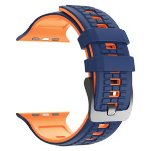 Apple Watch Series 11/10/9/8/7/6/5/4/3/Se//2 호환 듀얼 컬러 소프트 실리콘 스포츠 시계 밴드, 조절 가능한 편안하고 내구성 좋은 손목 스트랩, 42mm 44mm 45mm 46mm 49mm에 적합, 남녀공용 조절 가능 스마트 워치 액세서리