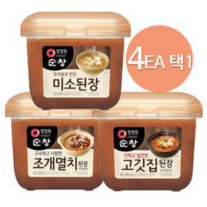 청정원 된장찌개양념  450g(미소/조개/고깃집 택1) 택 x 4개