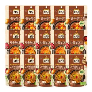 [CJ] 다담 인기찌개양념 3종 x 15봉 (순두부5+부대5+고깃집된장5