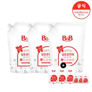 비앤비 섬유유연제 베르가못향 1500ml 3입 리필형+증정품_K127