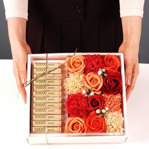 비누꽃 용돈박스 (+머니캡12p, 카드, 봉투, 쇼핑백 증정) 4colors